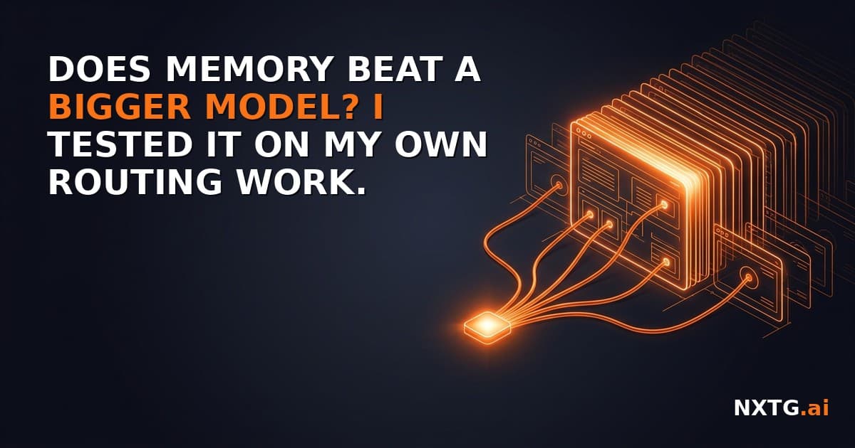 Does memory beat a bigger model? I tested it on my own routing work.