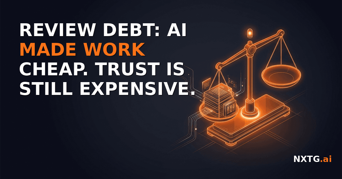 Review Debt: AI Made Work Cheap. Trust Is Still Expensive.
